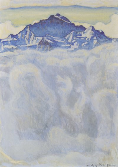 De Jungfrau boven de nevelzee door Ferdinand Hodler